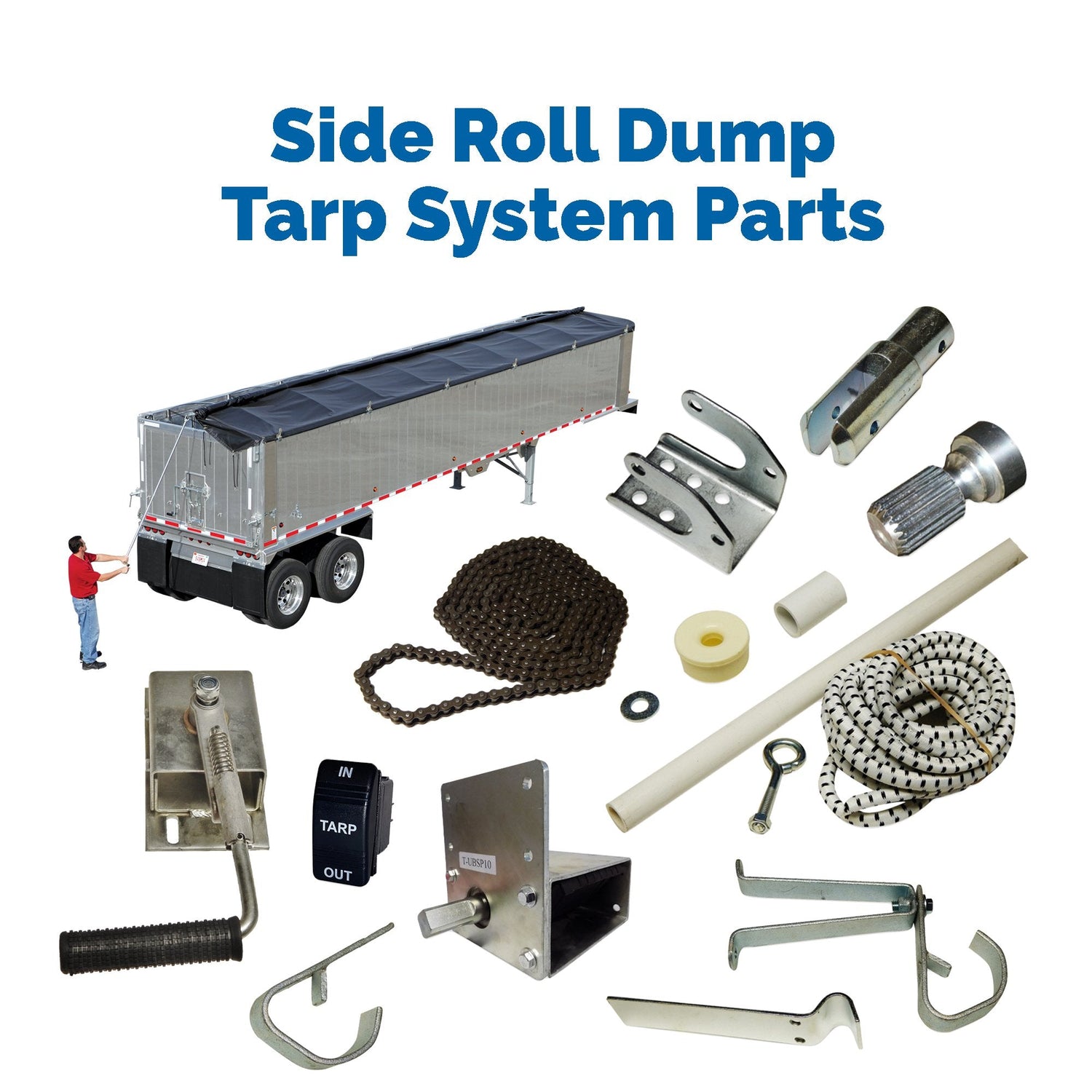 Side Roll Dump Tarp System Parts