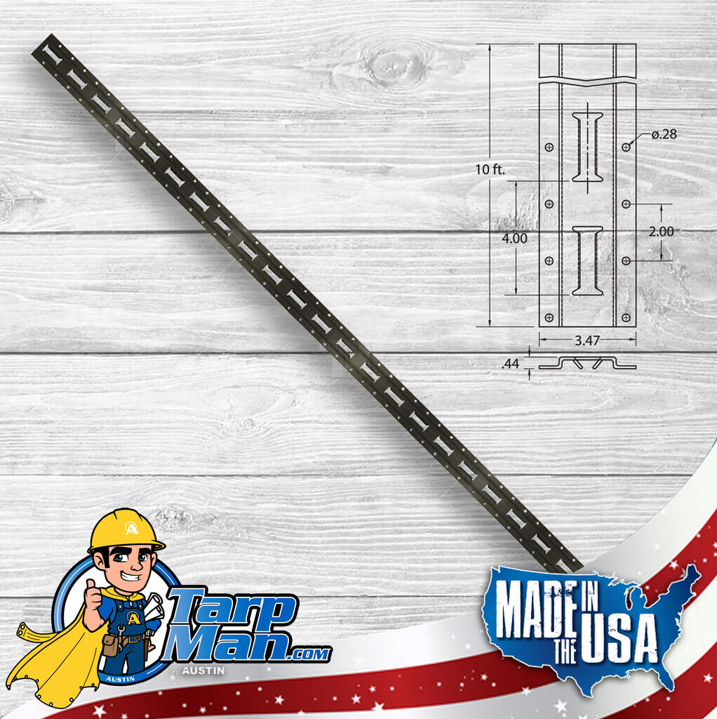 10' Vertical E-Track Tarpman.com | Austin Tarp & Cargo Controls