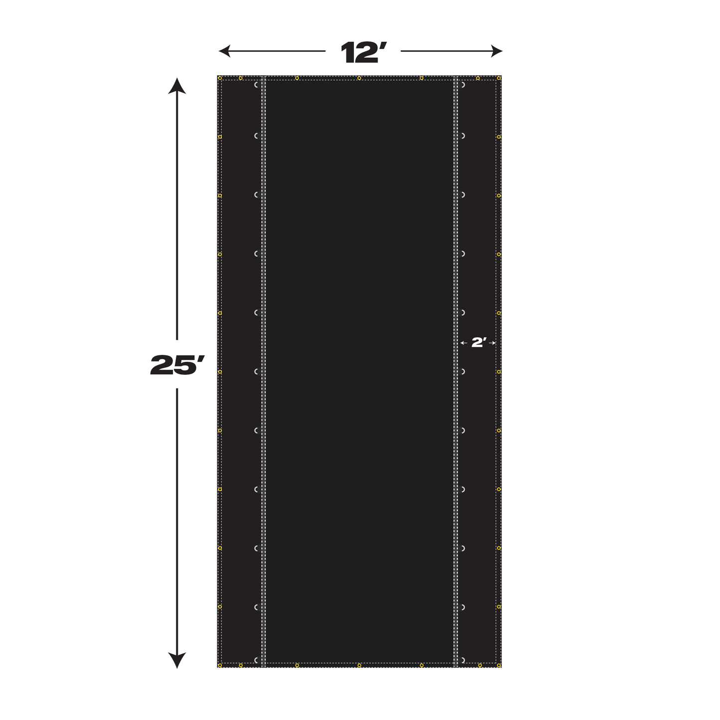 12' X 25' Steel Tarp - 1 row