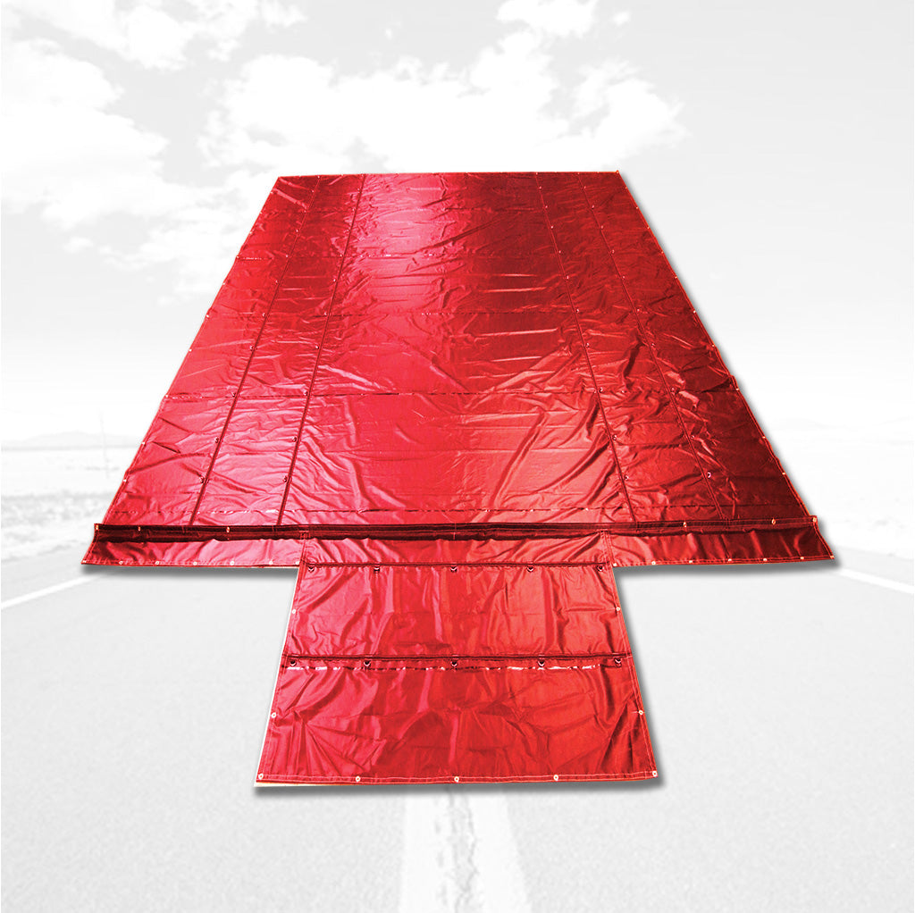 16' X 26' Steel Tarps w/end flap Tarpman.com | Austin Tarp & Cargo Controls