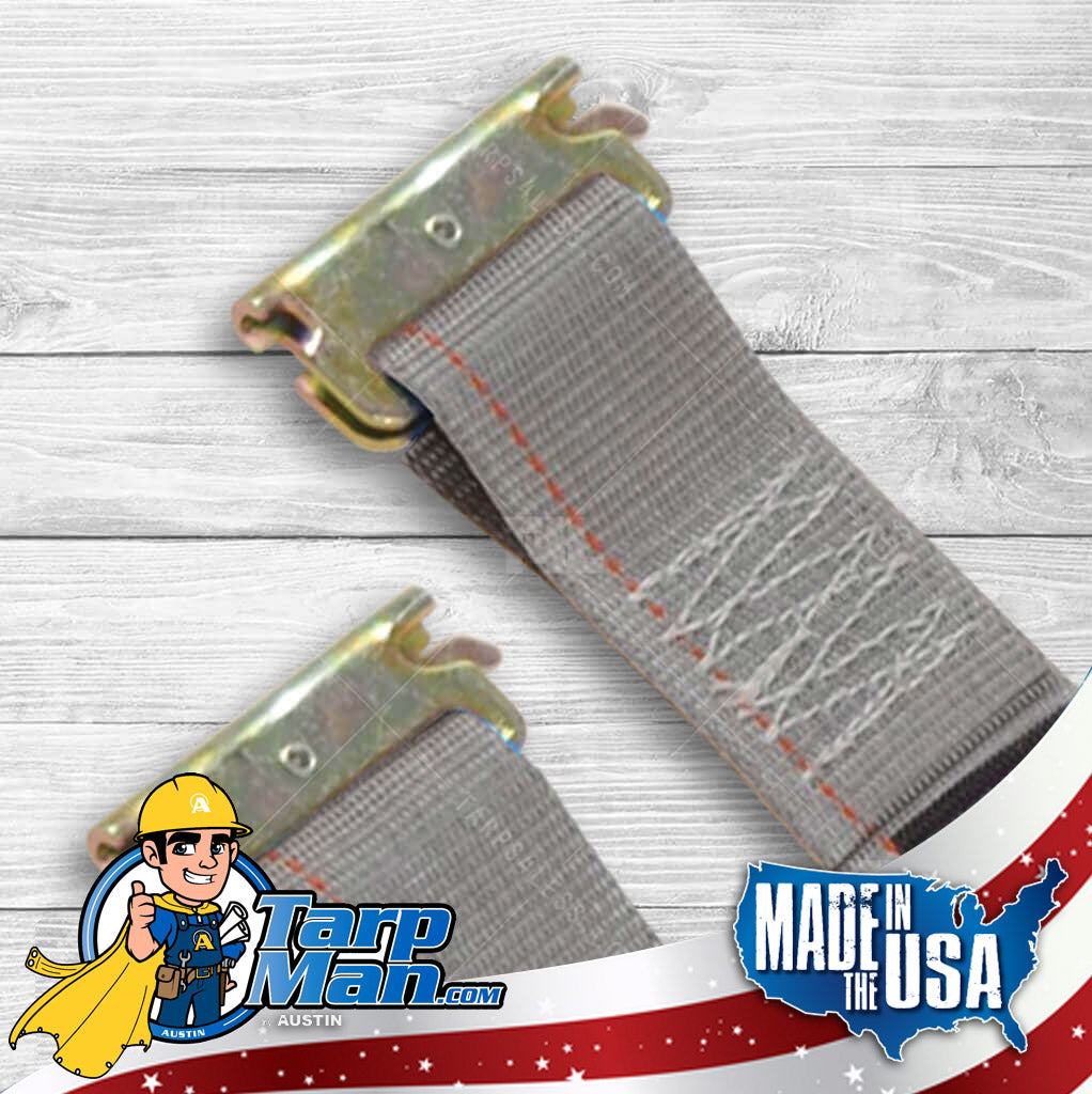 2" X 16' Cam Buckle w/ E-Fitting Tarpman.com | Austin Tarp & Cargo Controls