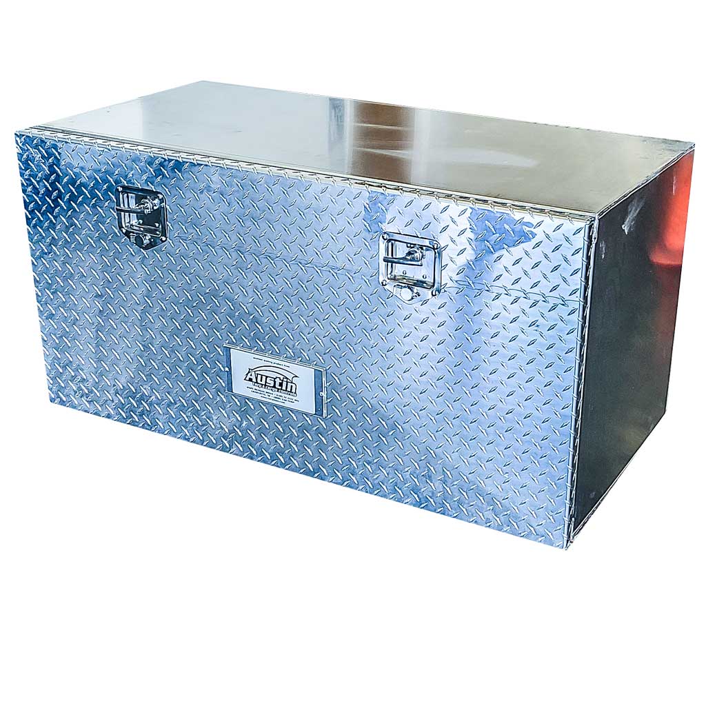 24x24x48 Diamond Plated Toolbox Tarpman.com | Austin Tarp & Cargo Controls