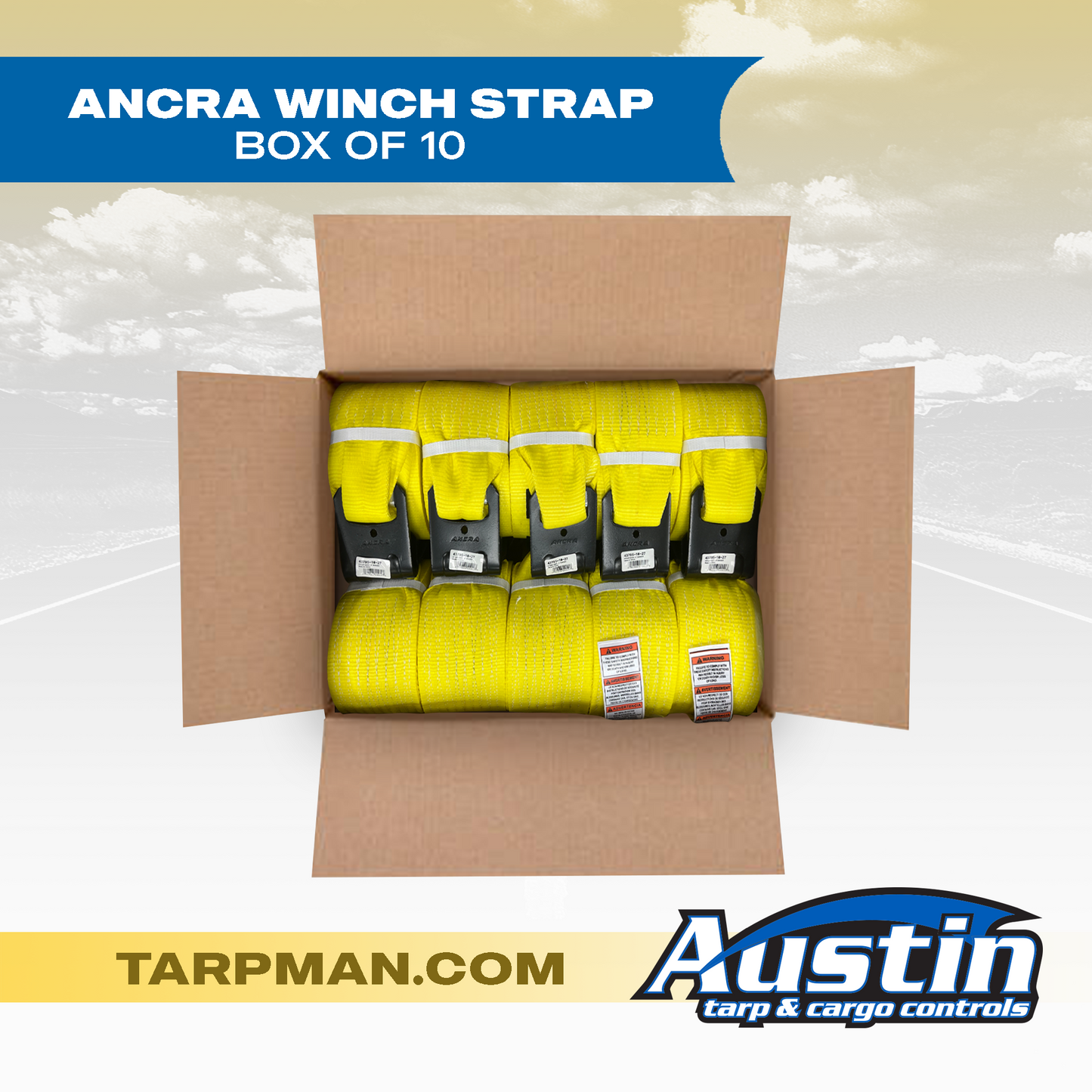 4″ X 30′ Winch Strap (Box of 10)