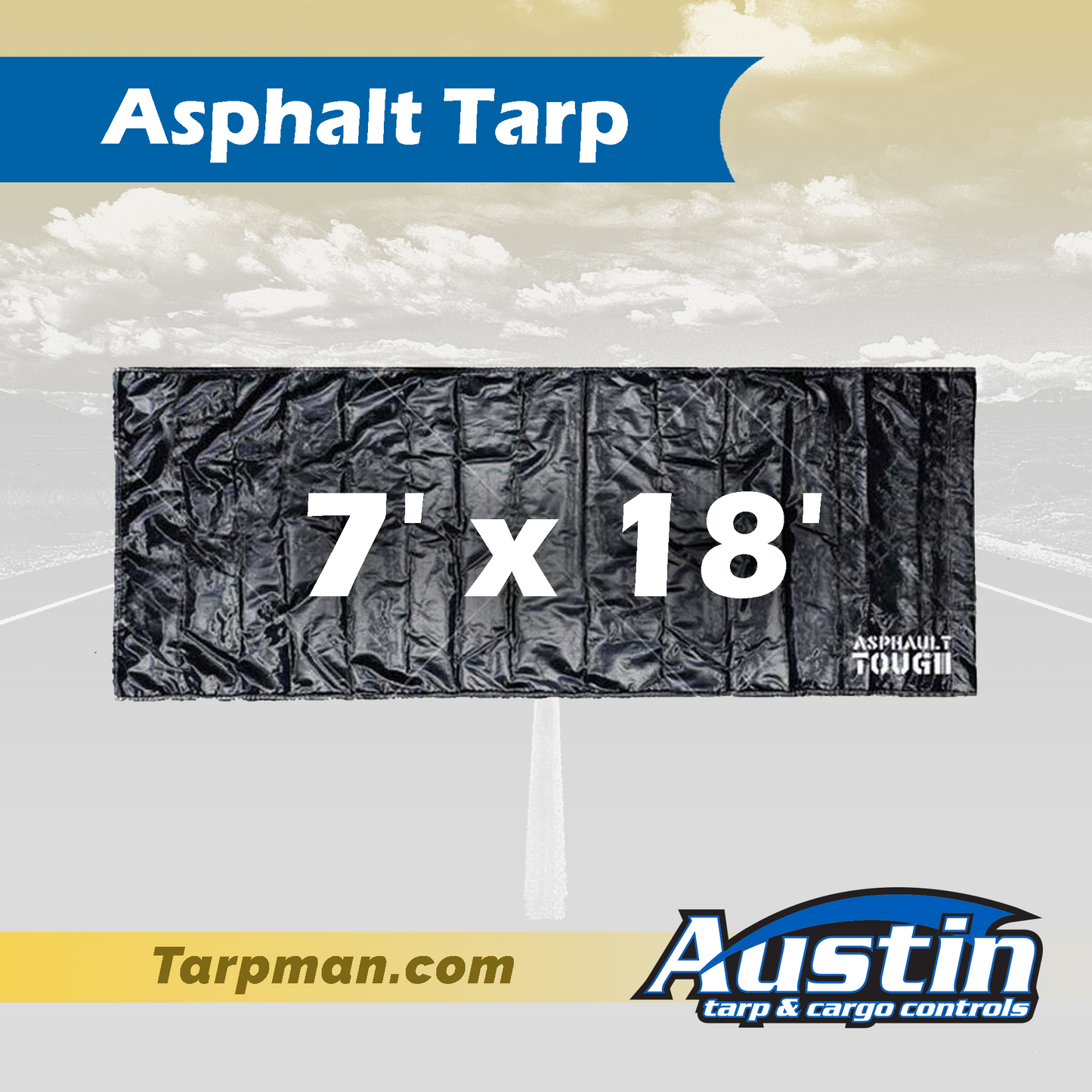 7' x 18' Asphalt Tarp