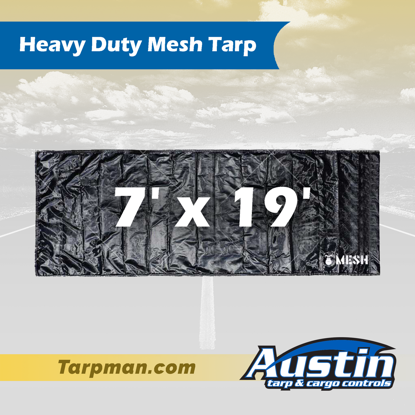 7' x 19' Heavy Duty Mesh Tarp