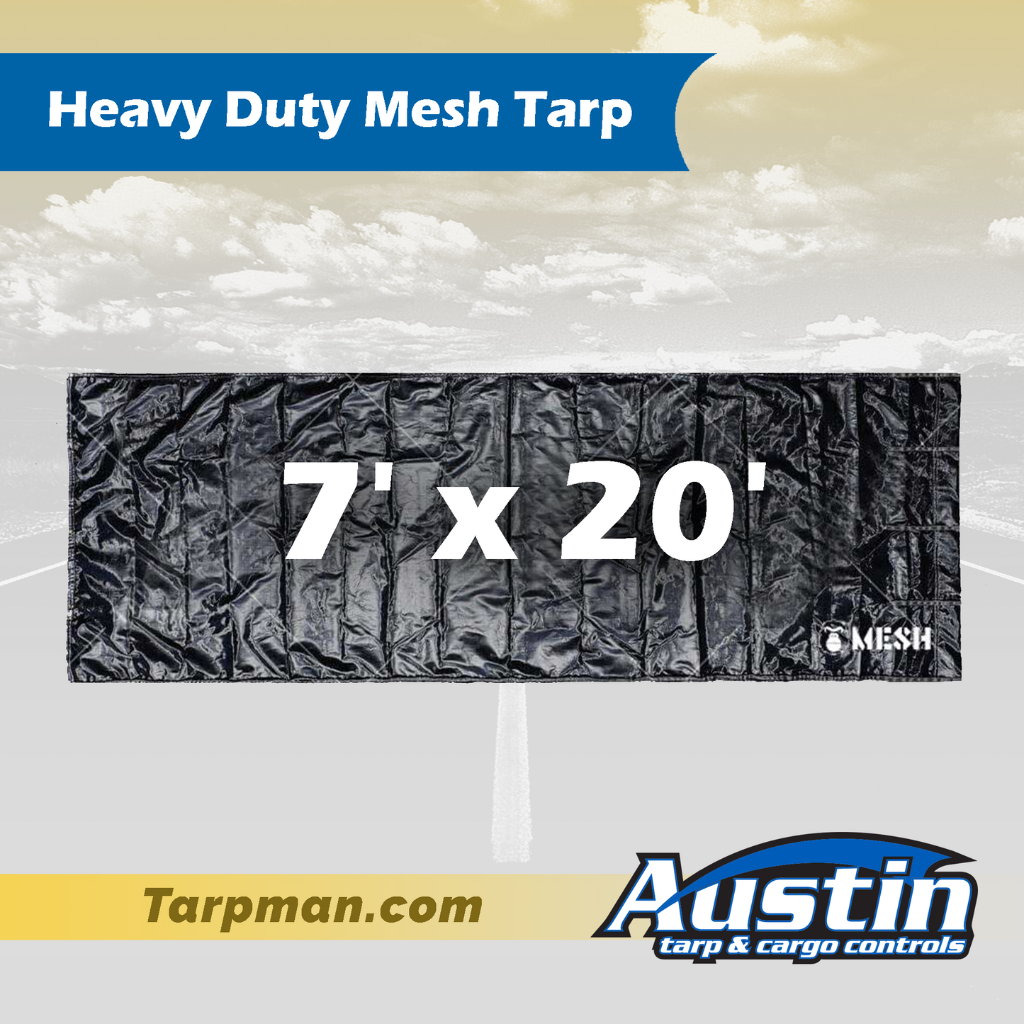 7' x 20' Heavy Duty Mesh Tarp