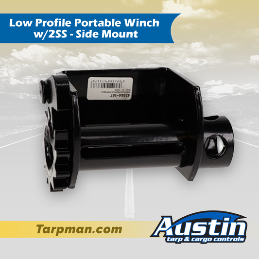 Low Profile Portable Winch w/2SS - Side Mount