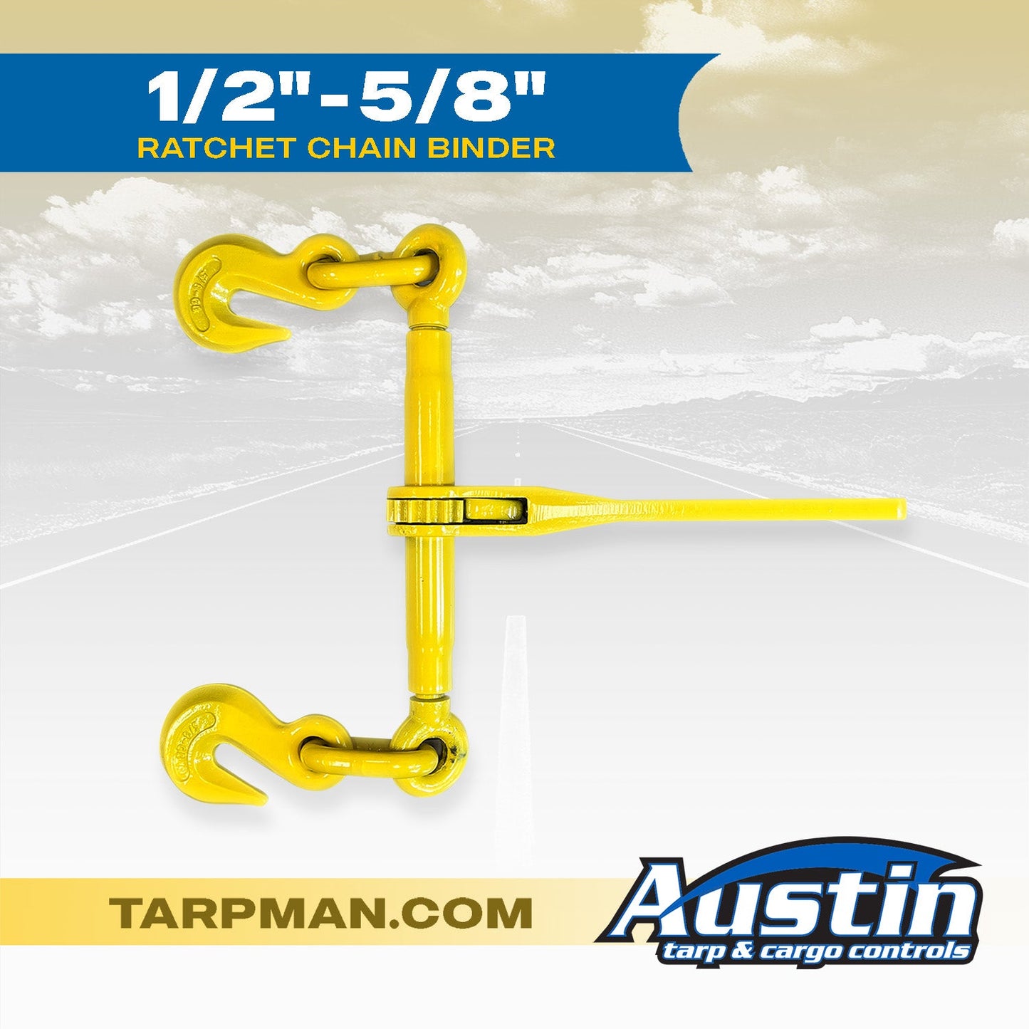 Ratchet Chain Binder for 1/2"-5/8" Chains - 13,000 lbs Capacity