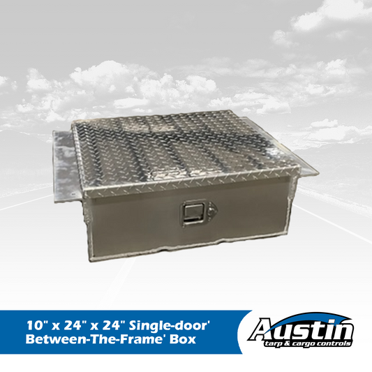 10" x 24" x 24" Single-door 'Between-The-Frame' Box Tarpman.com | Austin Tarp & Cargo Controls