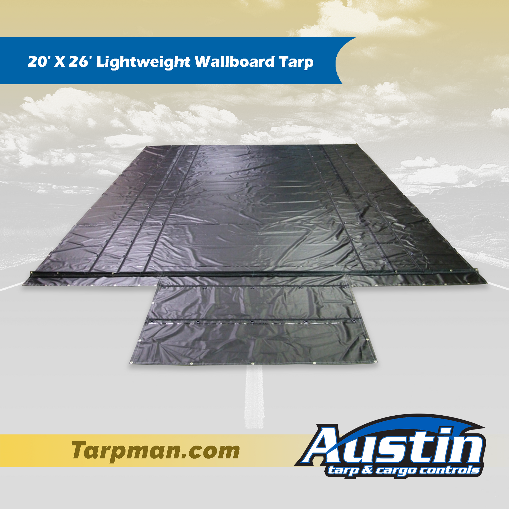 20' X 26' Lightweight Wallboard Tarp Tarpman.com | Austin Tarp & Cargo Controls