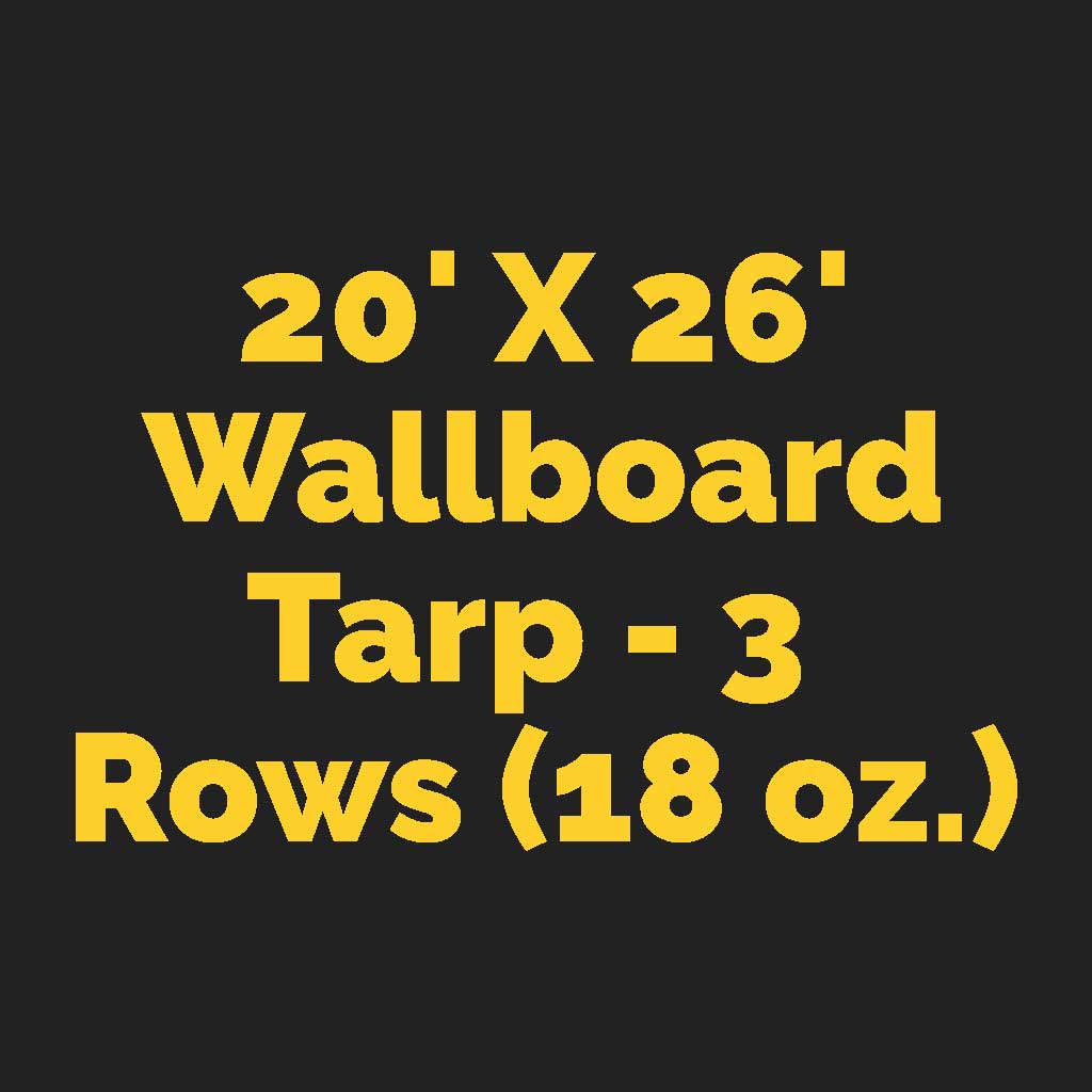 20' x 26' Wallboard Tarp - 3 rows (18 oz.) Tarpman.com | Austin Tarp & Cargo Controls