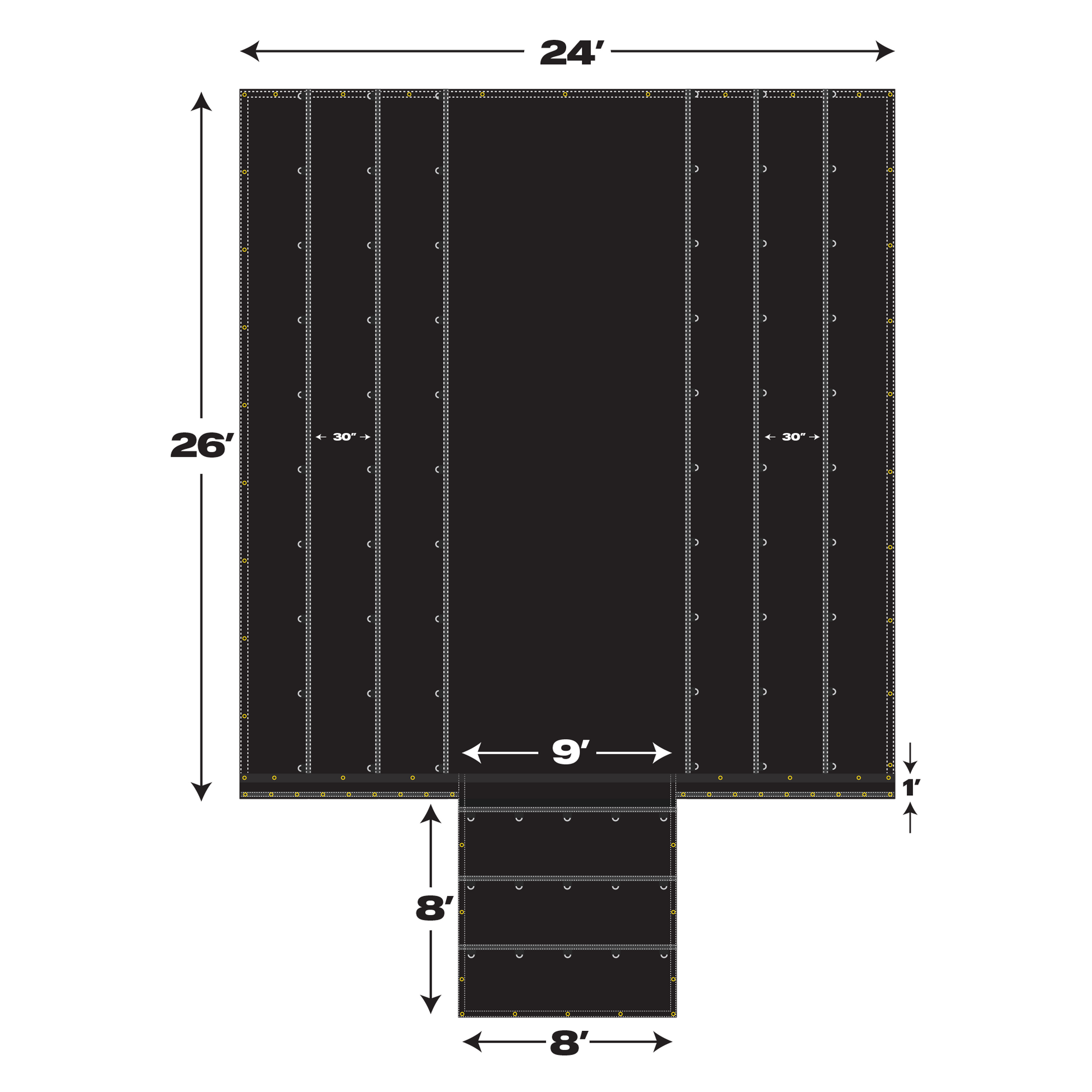 tarp 250 x 300 Lumber Tarp 24' X 26'