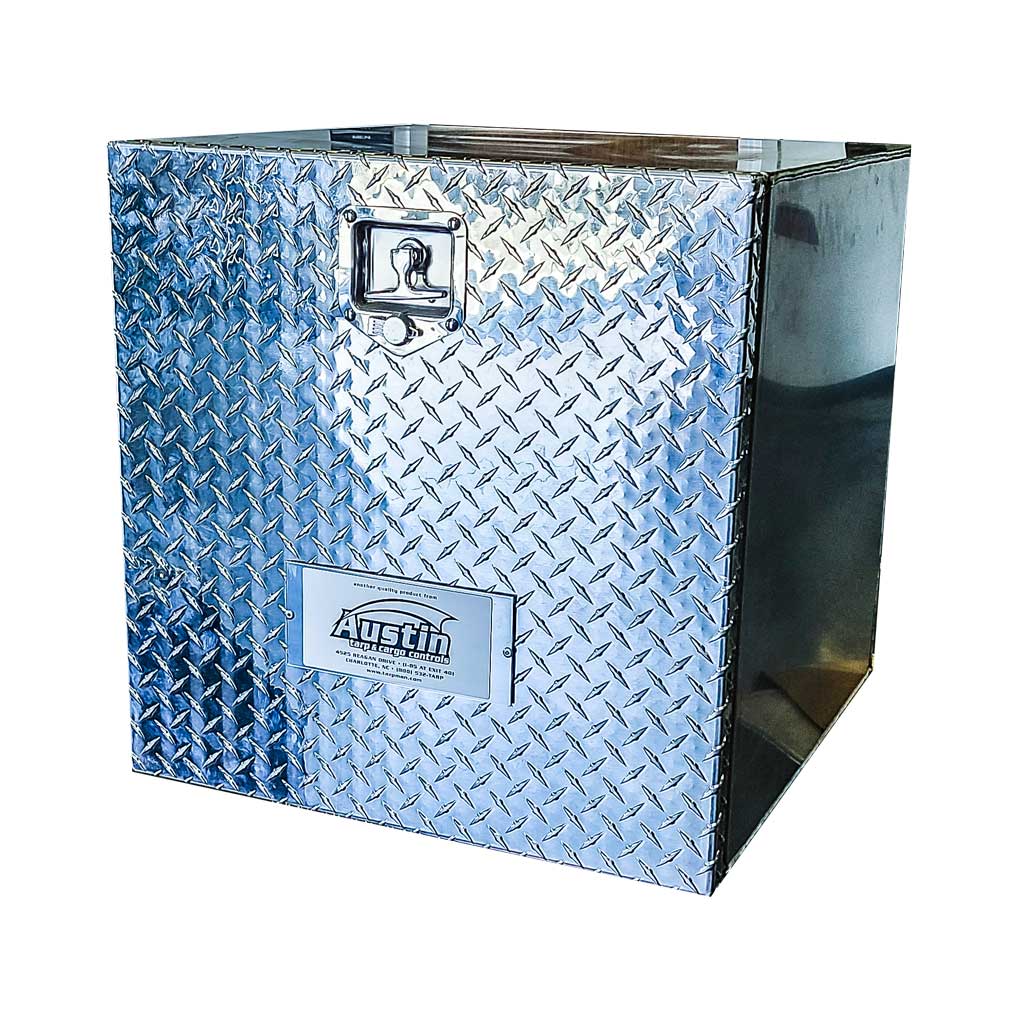 24x24x24 Diamond Plated Toolbox Tarpman.com | Austin Tarp & Cargo Controls