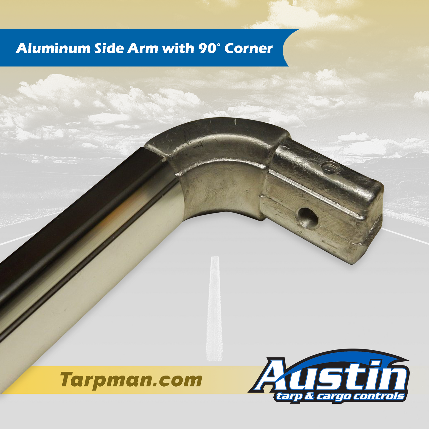 93" Aluminum Side Arm with 90° Corner