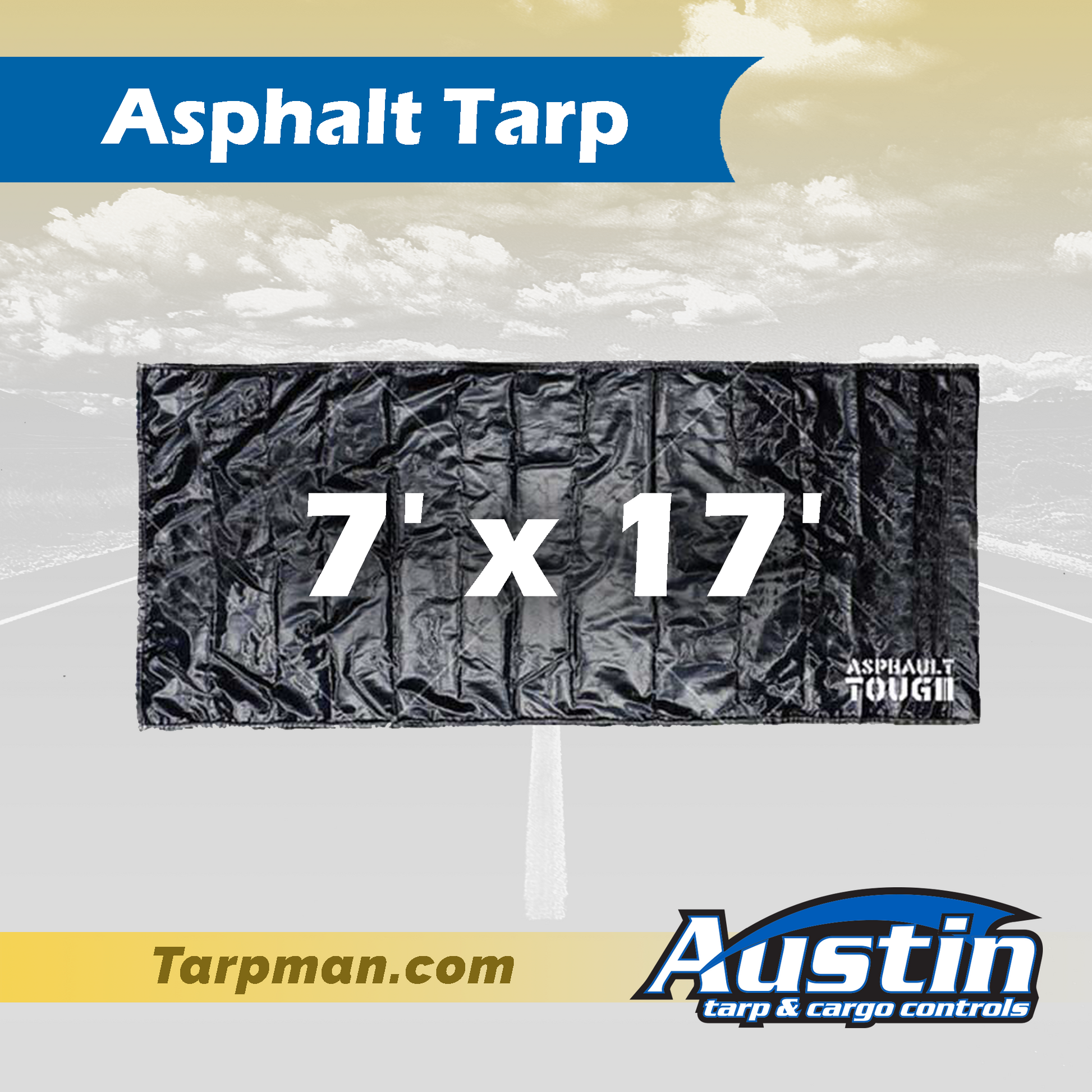 hallmann tarp 7' x 17' Asphalt Tarp