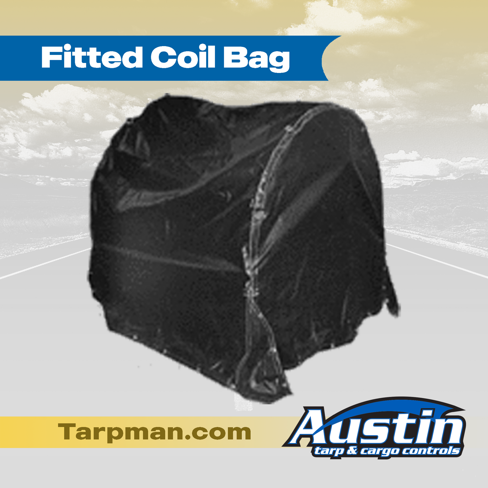 cover with tarp 6' Fitted Coil Bag (18 oz. Black Only)