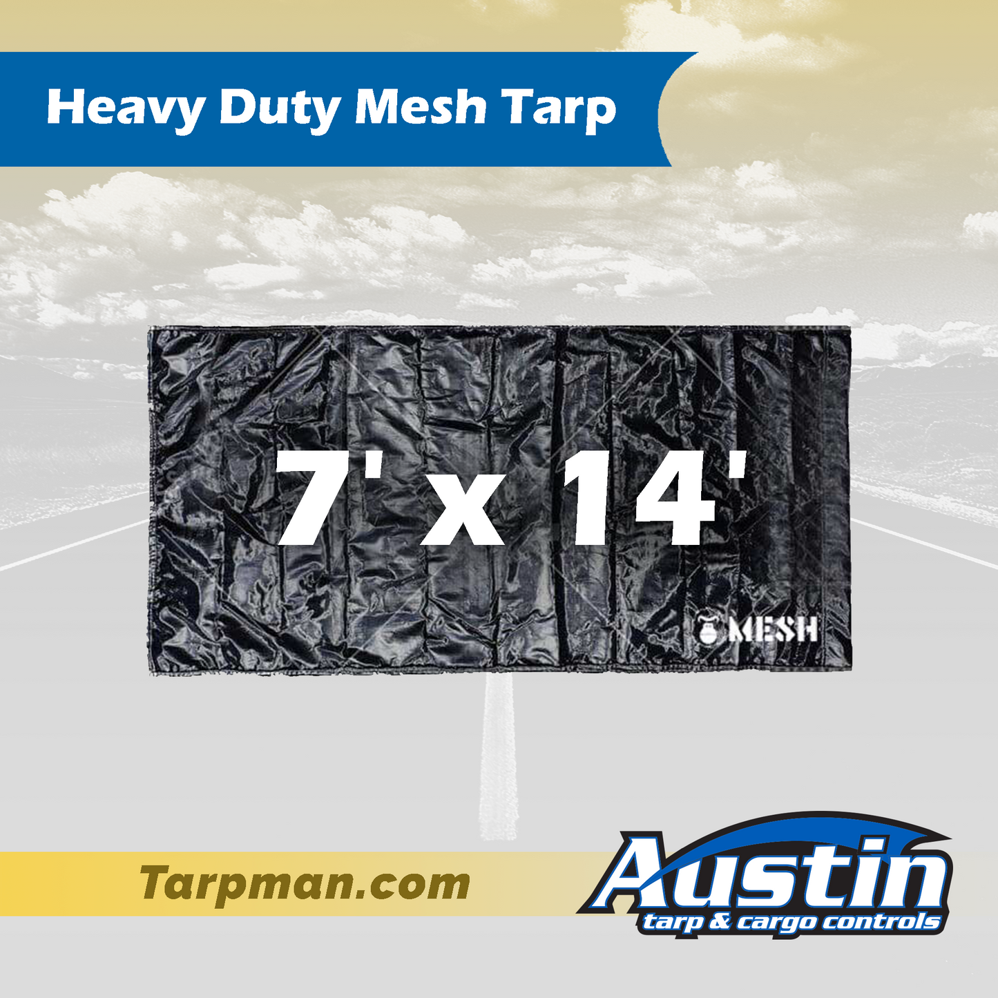 7' x 14' Heavy Duty Mesh Tarp