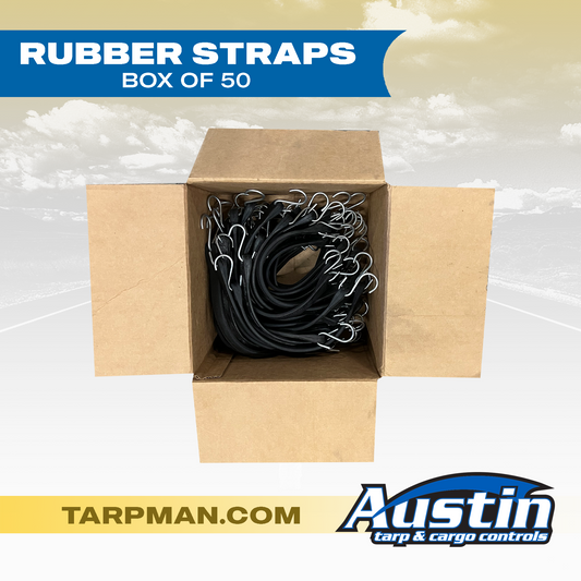 EPDM Rubber Tarp Straps  - Box of 50